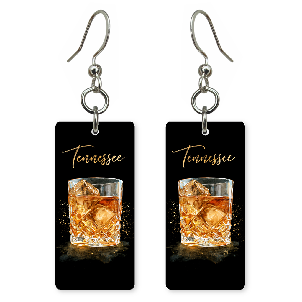She's Choosing Tennessee Earrings | Tennessee Whiskey Glass