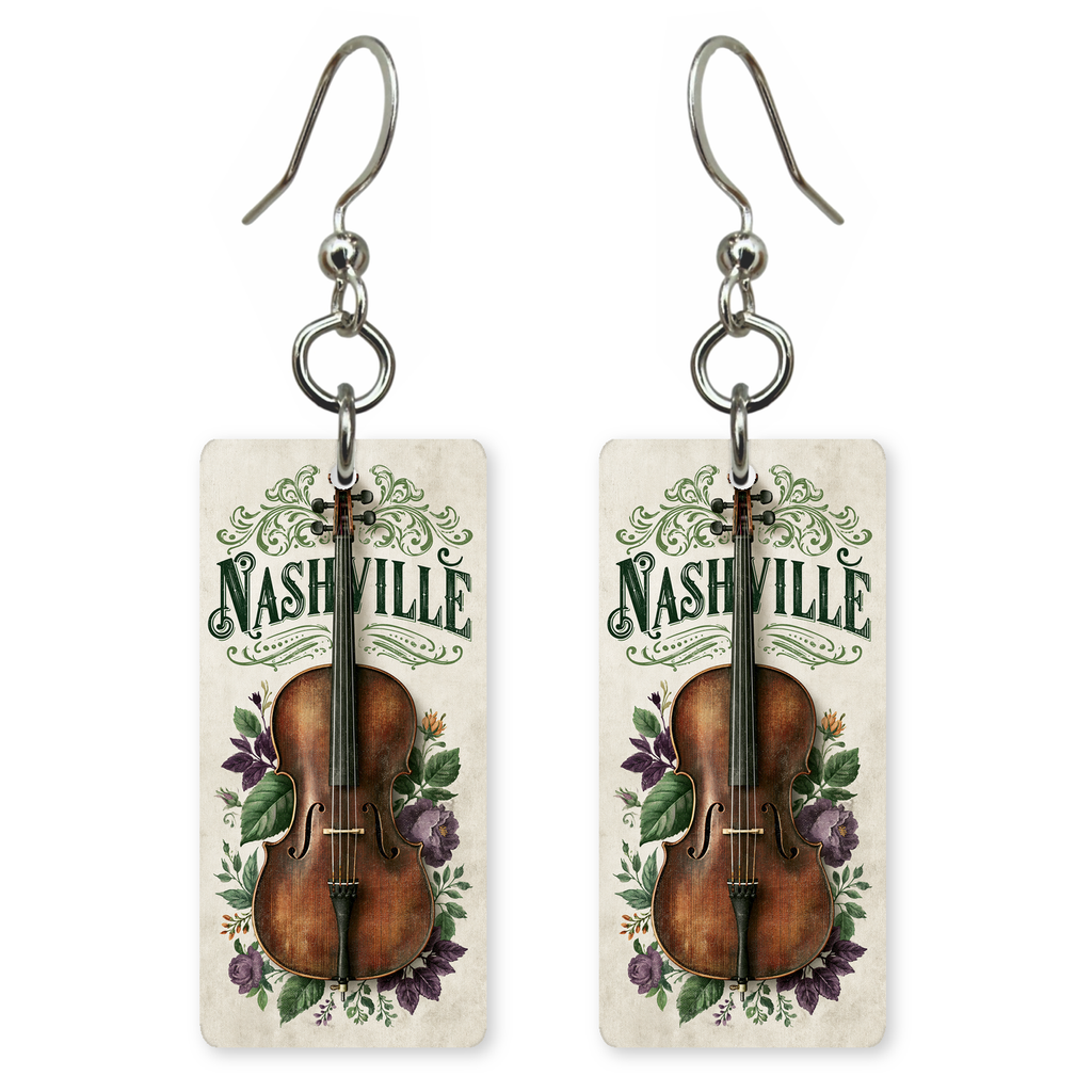 She's Choosing Tennessee Earrings | Nashville Fiddle