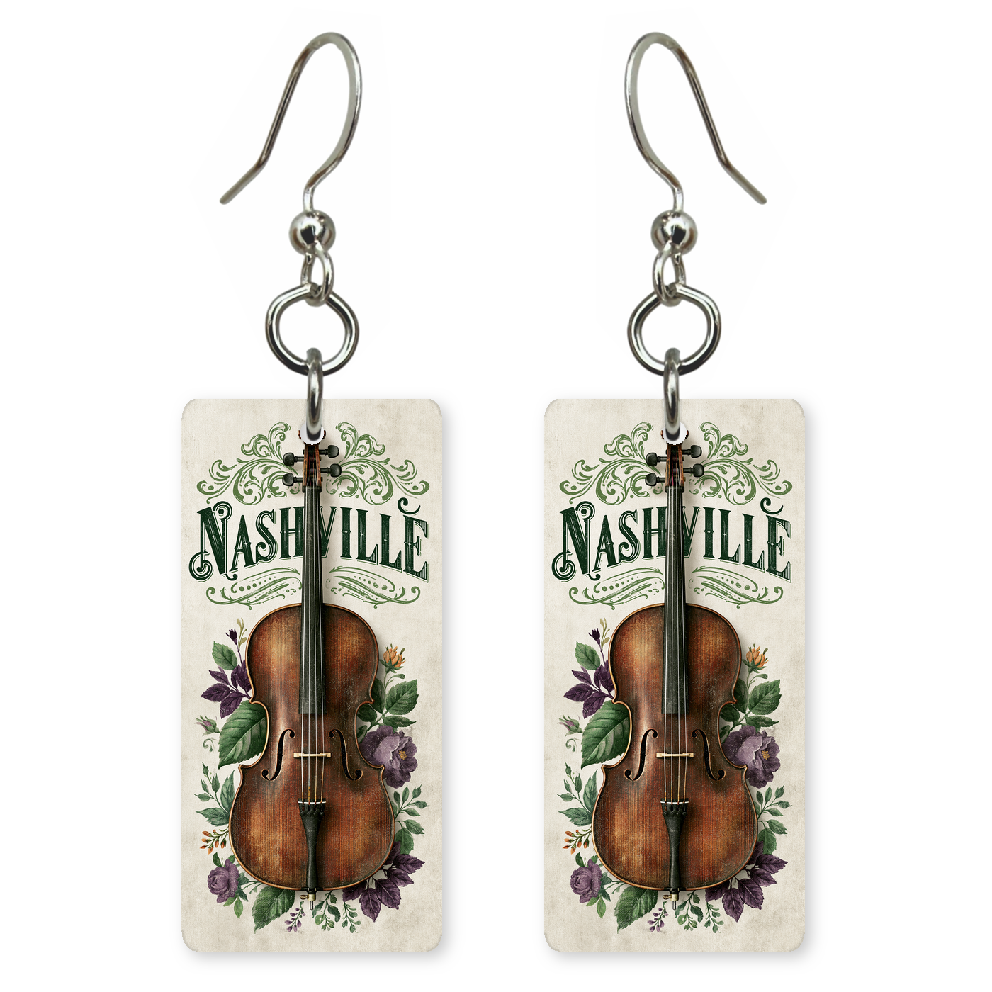 She's Choosing Tennessee Earrings | Nashville Fiddle