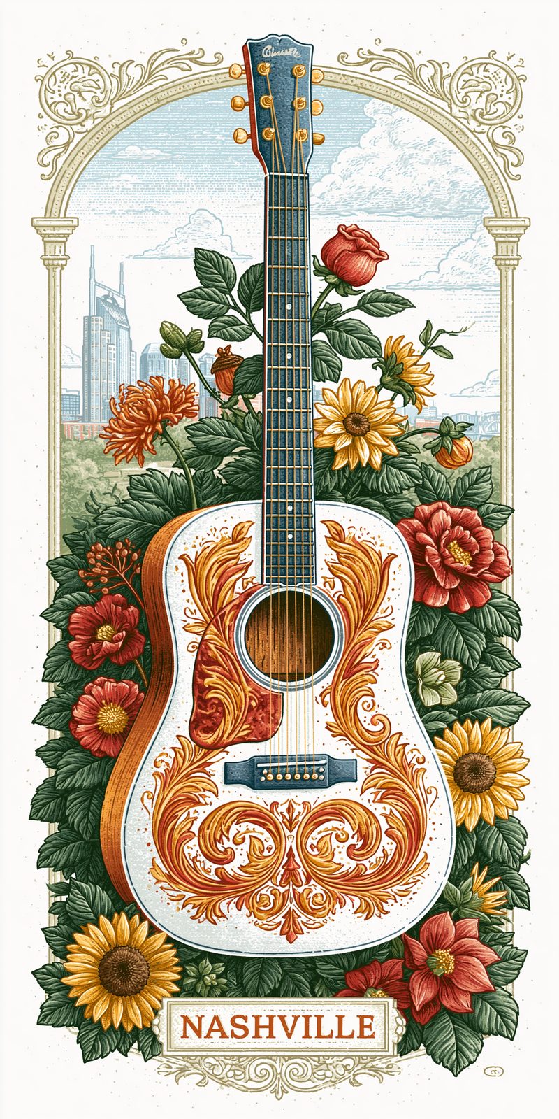 She's Choosing Tennessee Earrings | Nashville Skyline Guitar