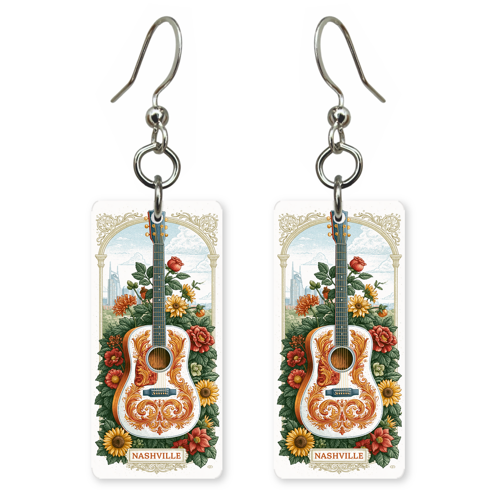 She's Choosing Tennessee Earrings | Nashville Skyline Guitar