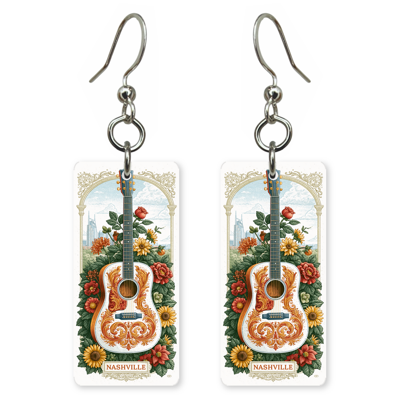 She's Choosing Tennessee Earrings | Nashville Skyline Guitar