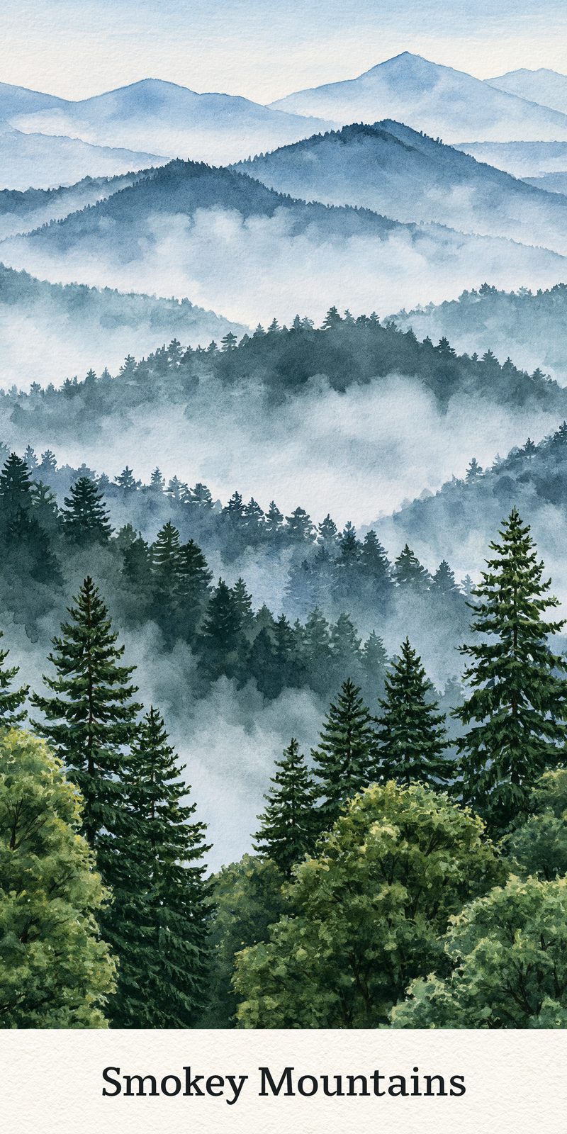 She's Choosing Tennessee Earrings | Smoky Mountain Watercolor