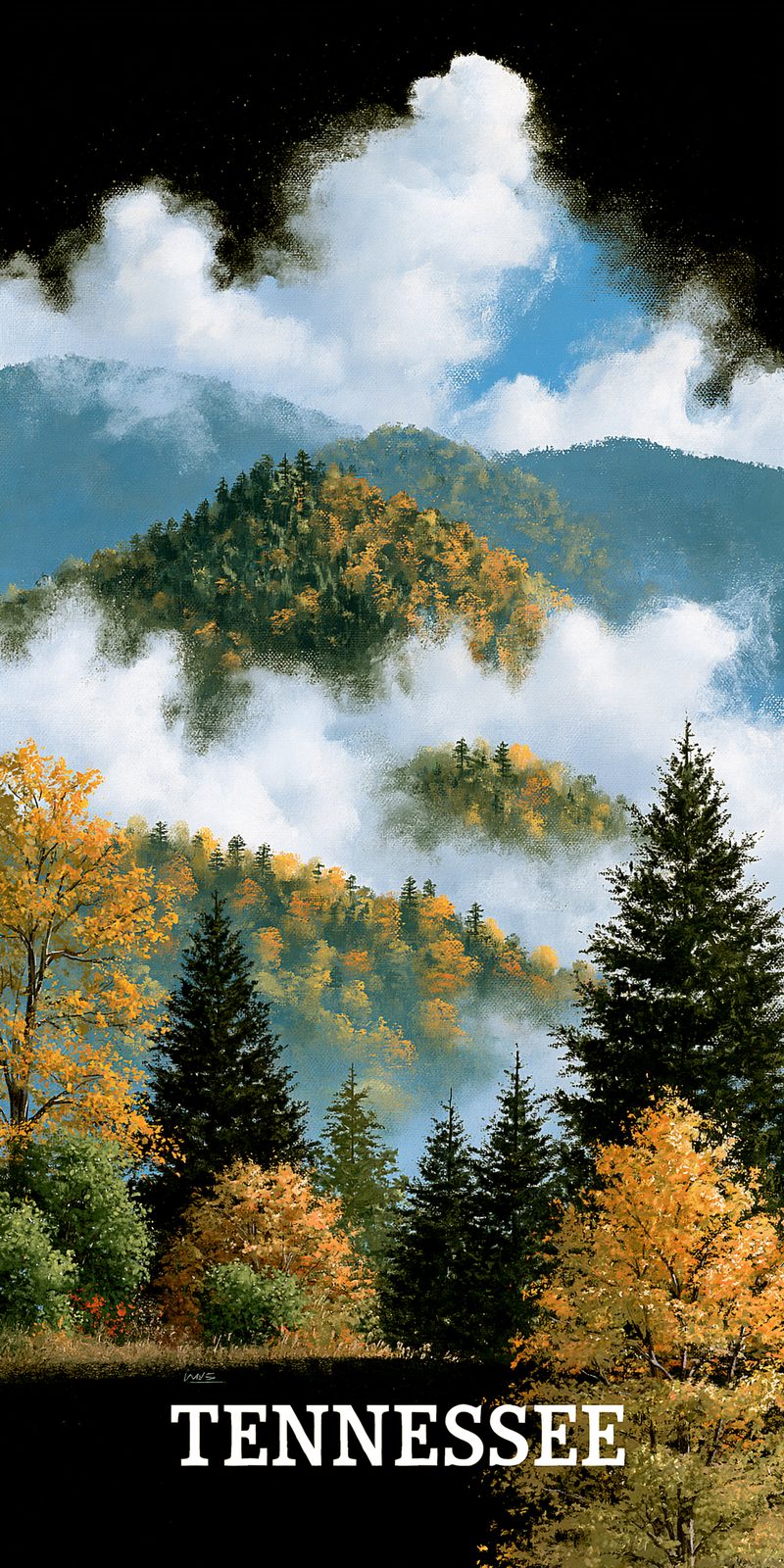 She's Choosing Tennessee Earrings | Smoky Cloudscape