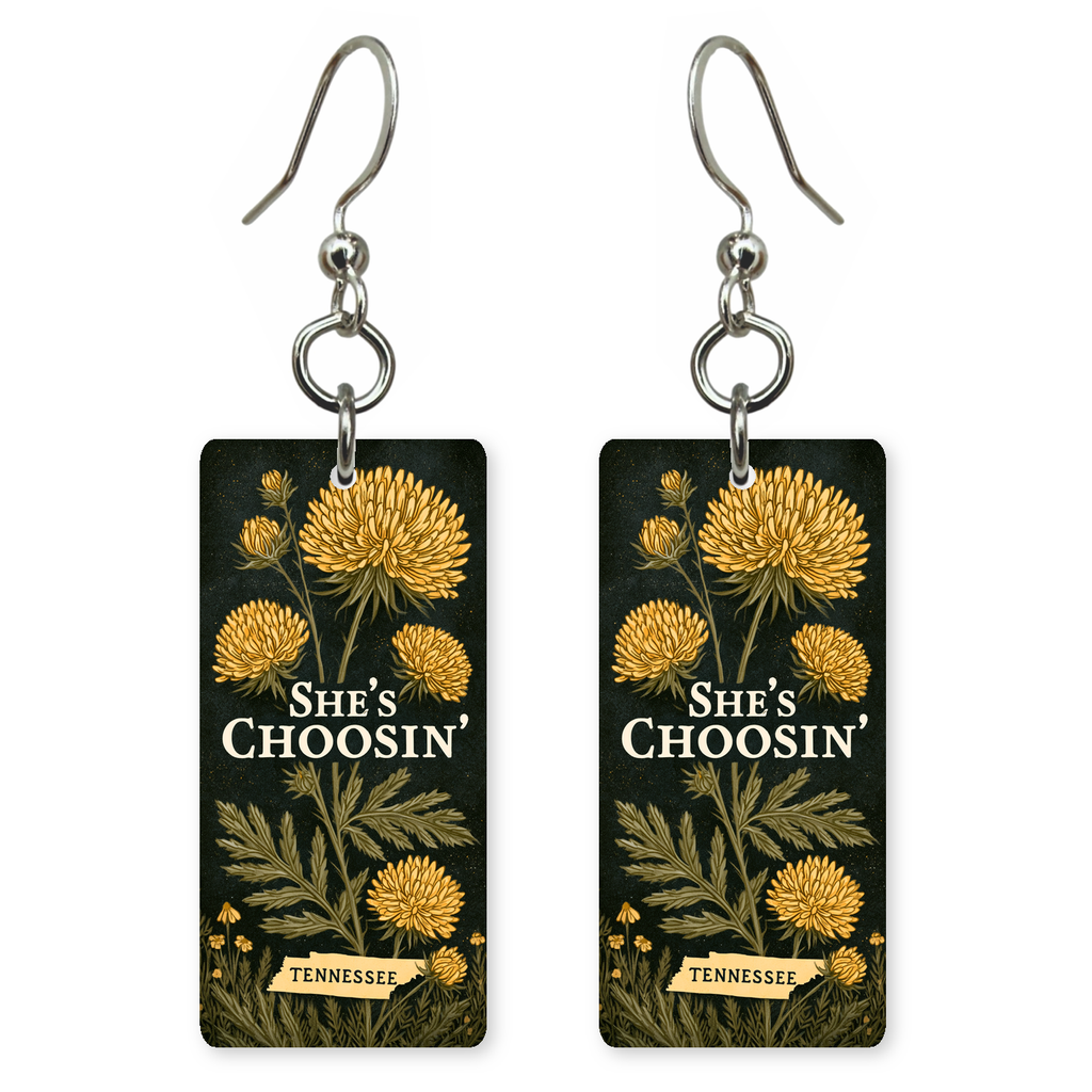 She's Choosing Tennessee Earrings | Choosin Chrysanthemums