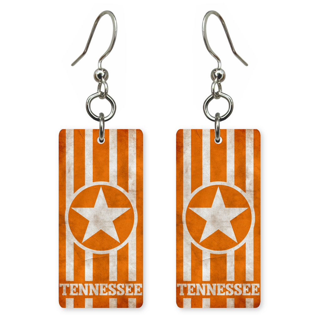 She's Choosing Tennessee Earrings | Tennessee Tri-Star Flag