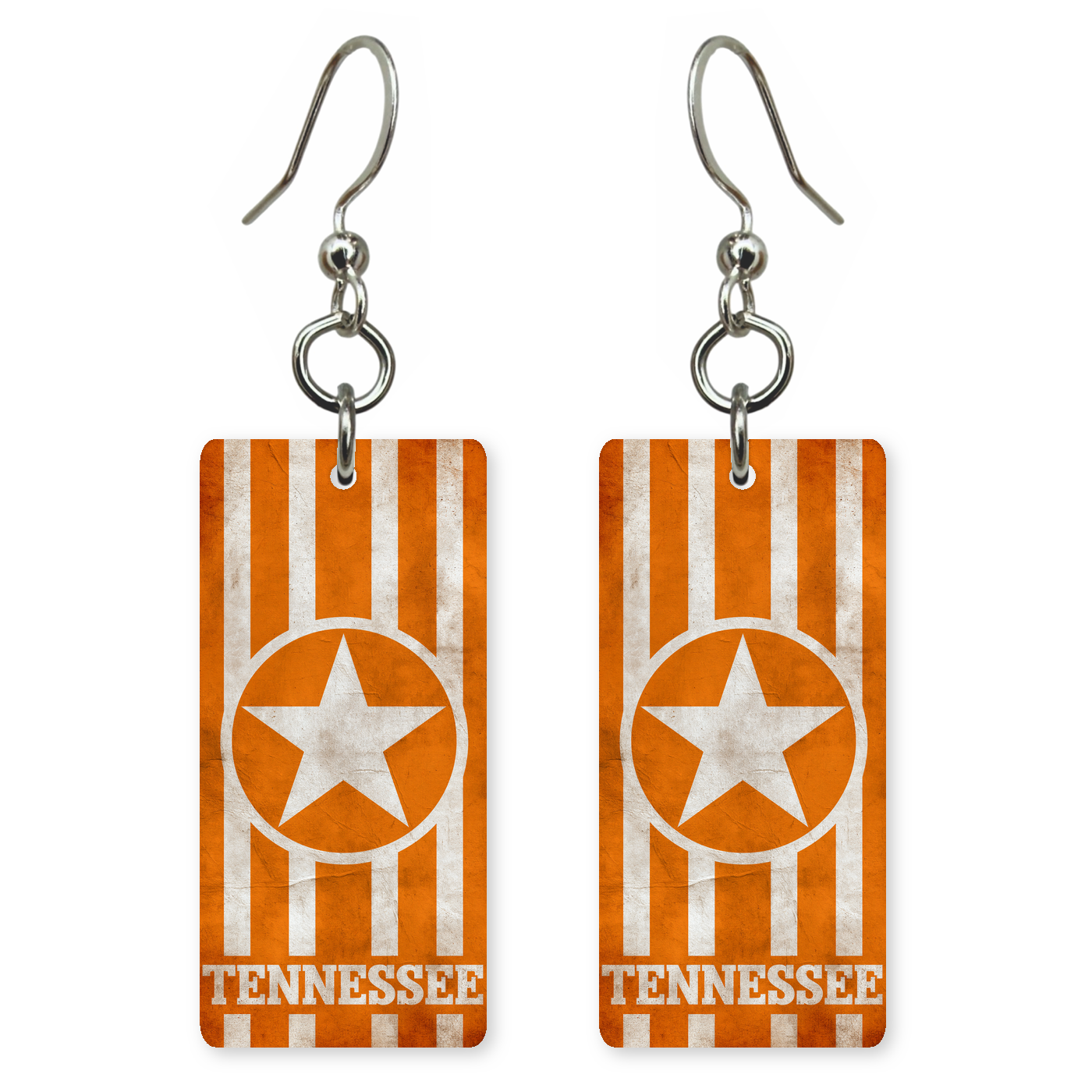 She's Choosing Tennessee Earrings | Tennessee Tri-Star Flag