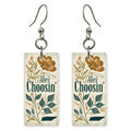 Copper Bloom — She's Choosing earrings, shown as a pair