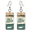 River Sunrise — She's Choosing earrings, shown as a pair