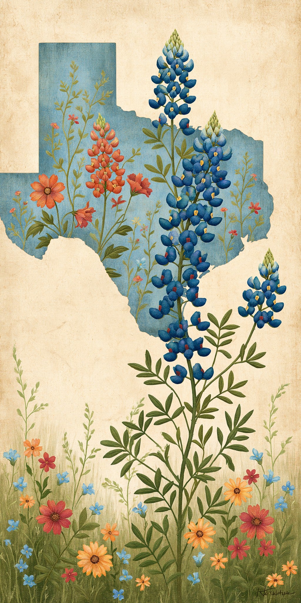 Texas Nature Art — full design art