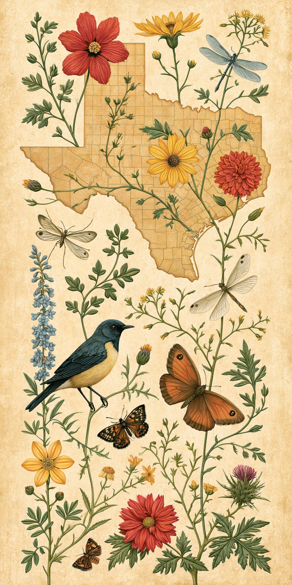 Texas Nature Art — full design art