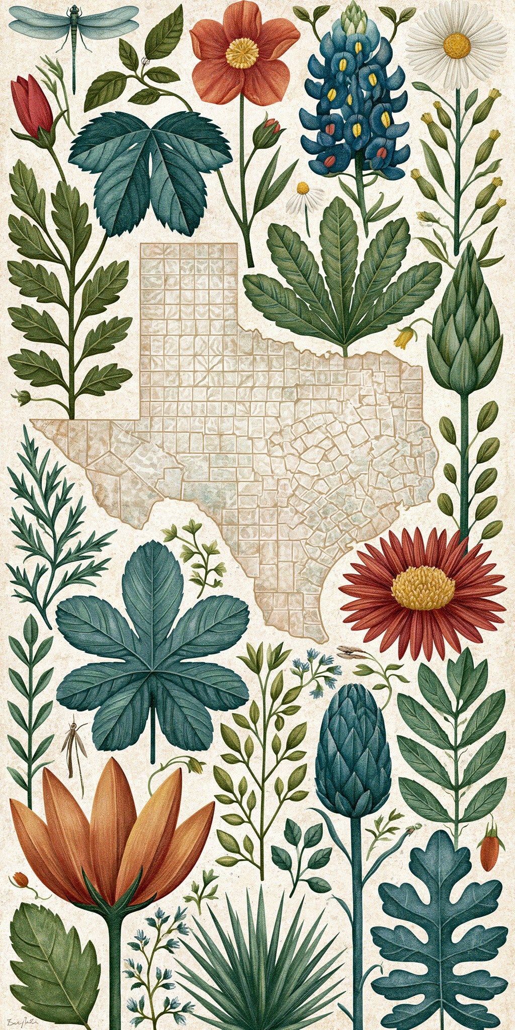 Texas Nature Art — full design art