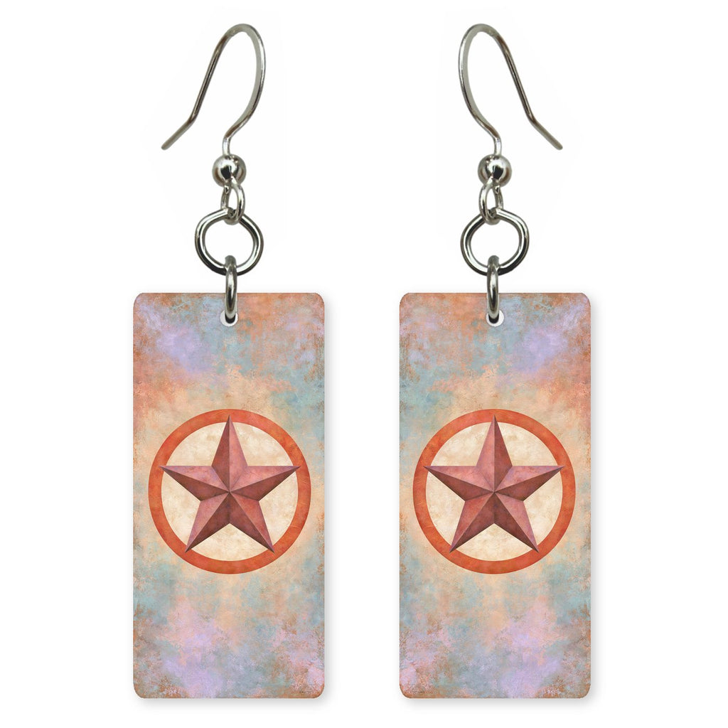 Texas Star Art — She's Choosing earrings, shown as a pair