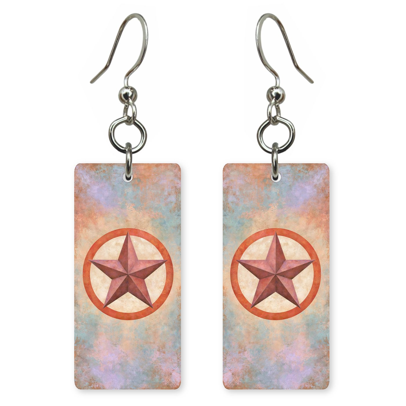 Texas Star Art — She's Choosing earrings, shown as a pair