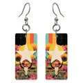 Texas Star Flag — She's Choosing earrings, shown as a pair