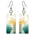 Texas Art — She's Choosing earrings, shown as a pair