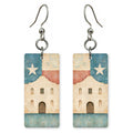 Texas Alamo Art — She's Choosing earrings, shown as a pair