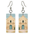 Texas Alamo Art — She's Choosing earrings, shown as a pair