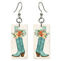 Texas Art — She's Choosing earrings, shown as a pair