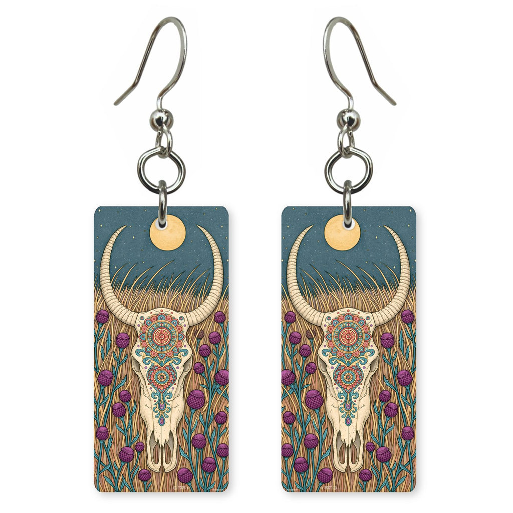 Texas Art — She's Choosing earrings, shown as a pair