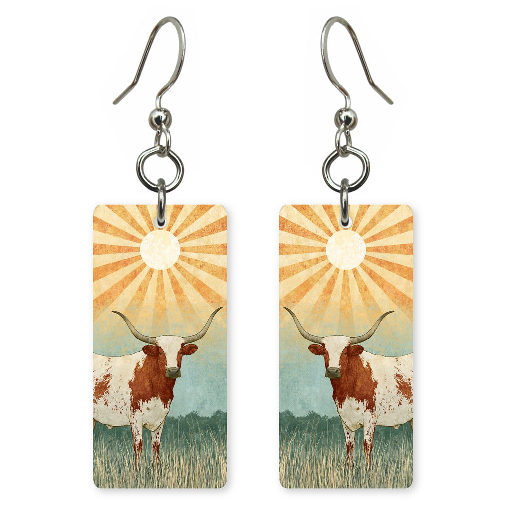 Texas Country Art — She's Choosing earrings, shown as a pair