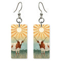 Texas Country Art — She's Choosing earrings, shown as a pair