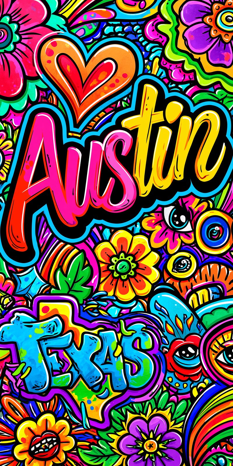 She's Choosing Texas Earrings | Austin Graffiti Pop