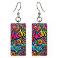 She's Choosing Texas Earrings | Austin Graffiti Pop