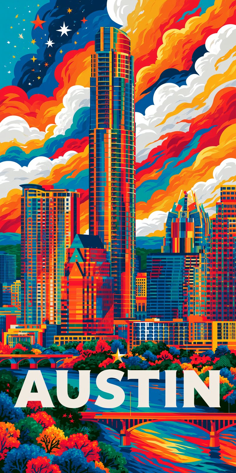 She's Choosing Texas Earrings | Austin Pop Skyline