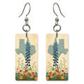 Bluebonnet Silhouette — She's Choosing earrings, shown as a pair