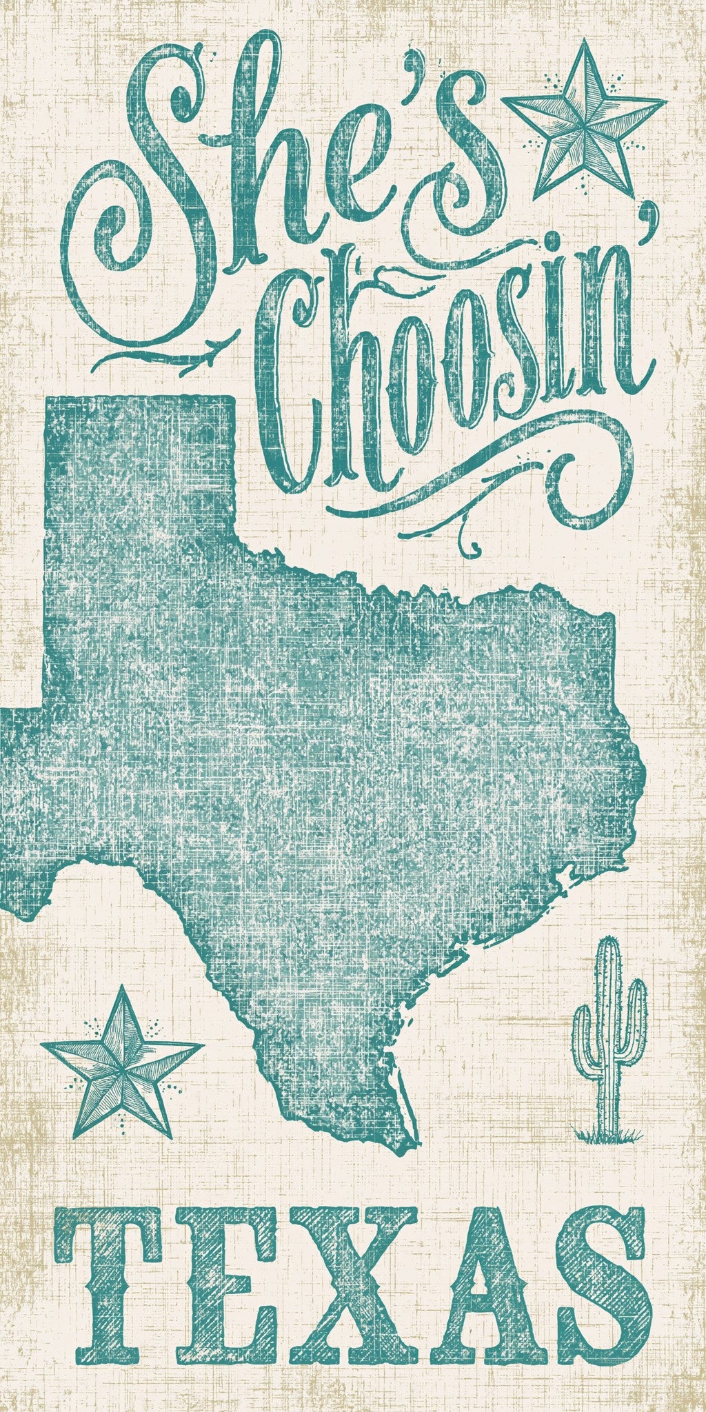 Teal Star — full design art