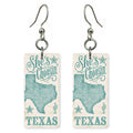 Teal Star — She's Choosing earrings, shown as a pair