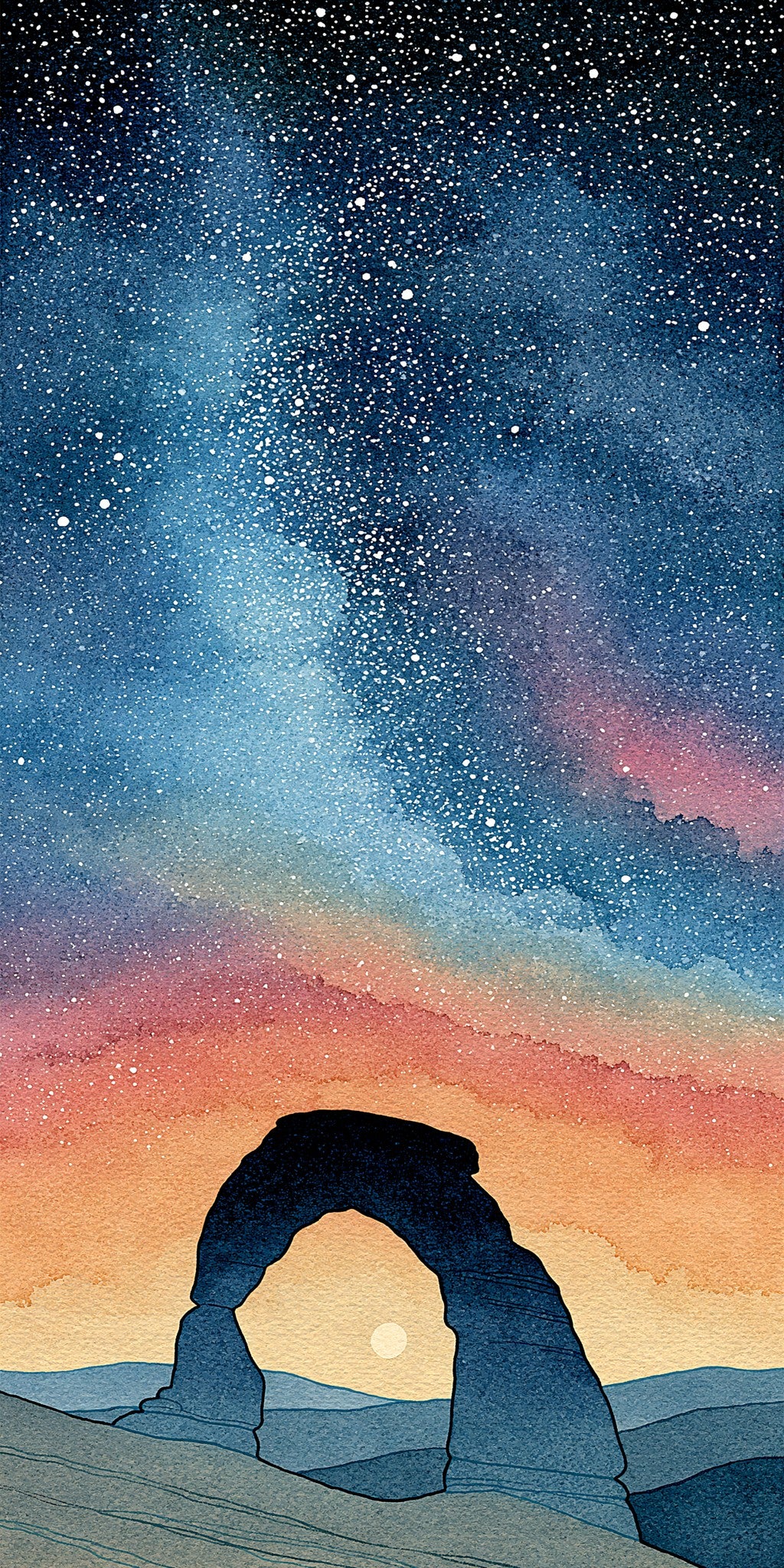 Delicate Arch Milky Way — full design art