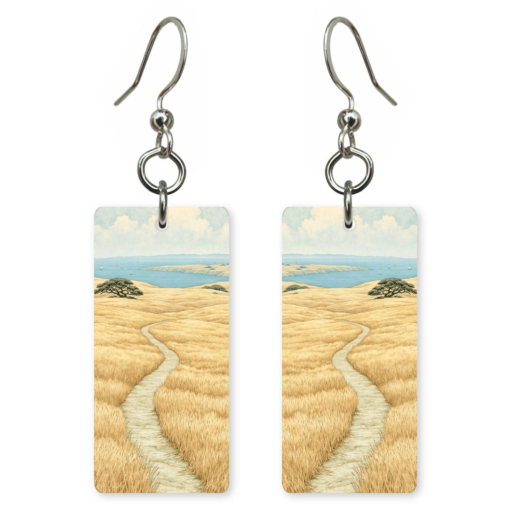 Frary Peak Trail Island — She's Choosing earrings, shown as a pair