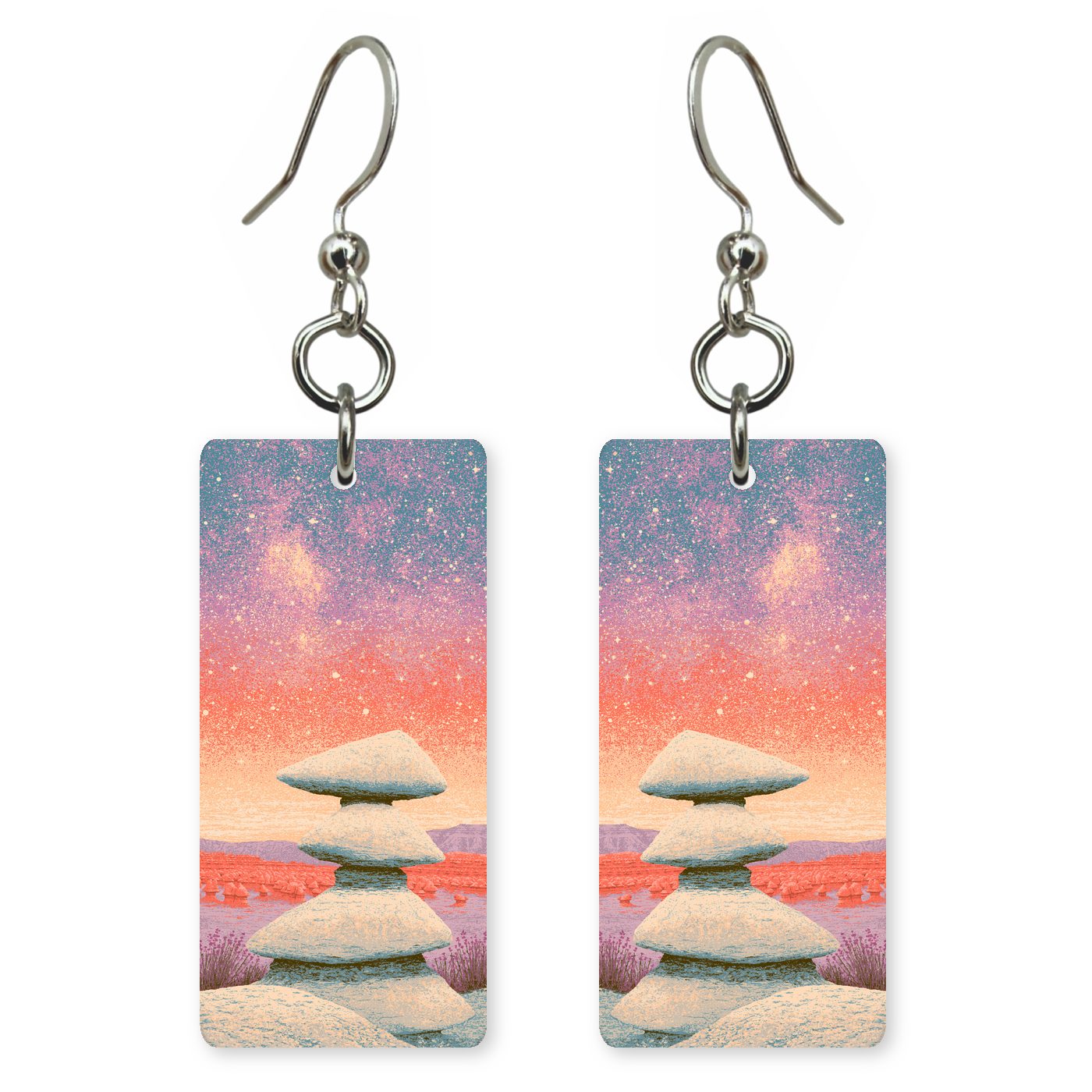 Goblin Valley Milky Way — She's Choosing earrings, shown as a pair