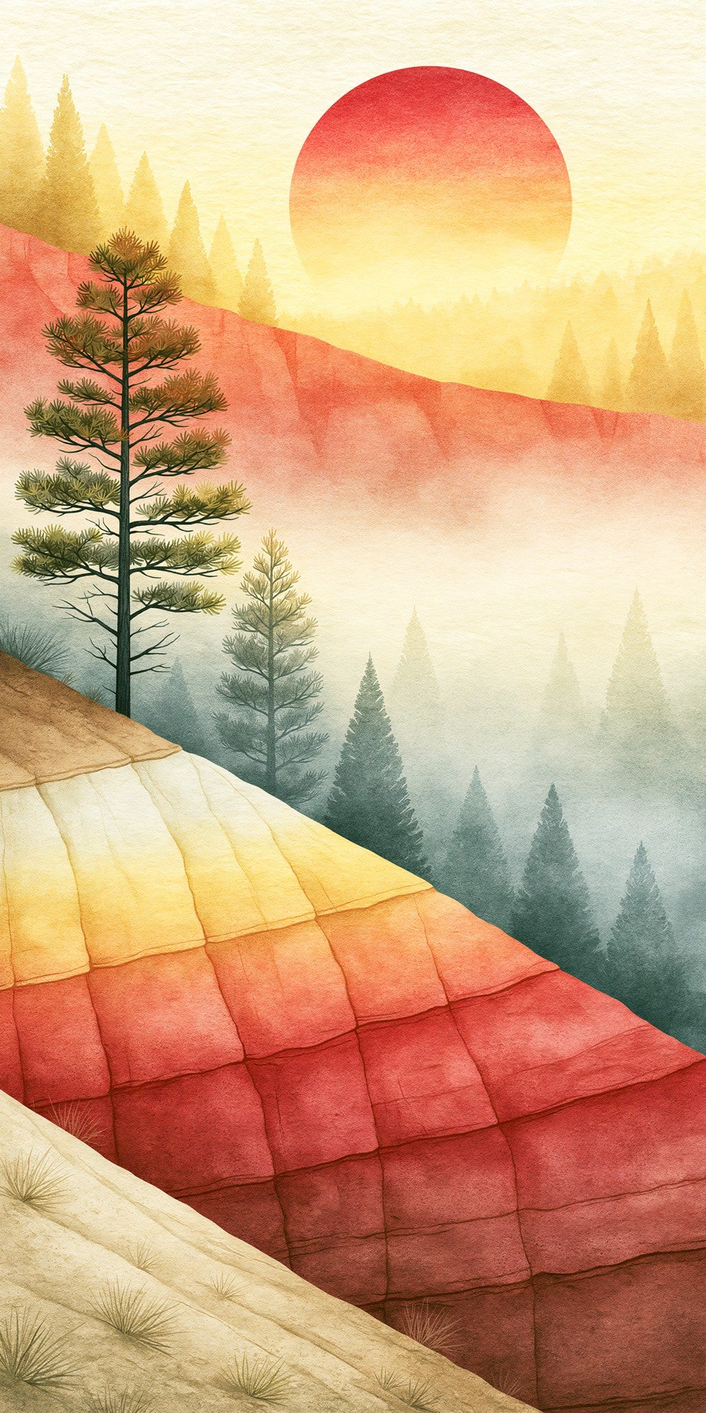 Goblin Hoodoos Sunrise Mist — full design art