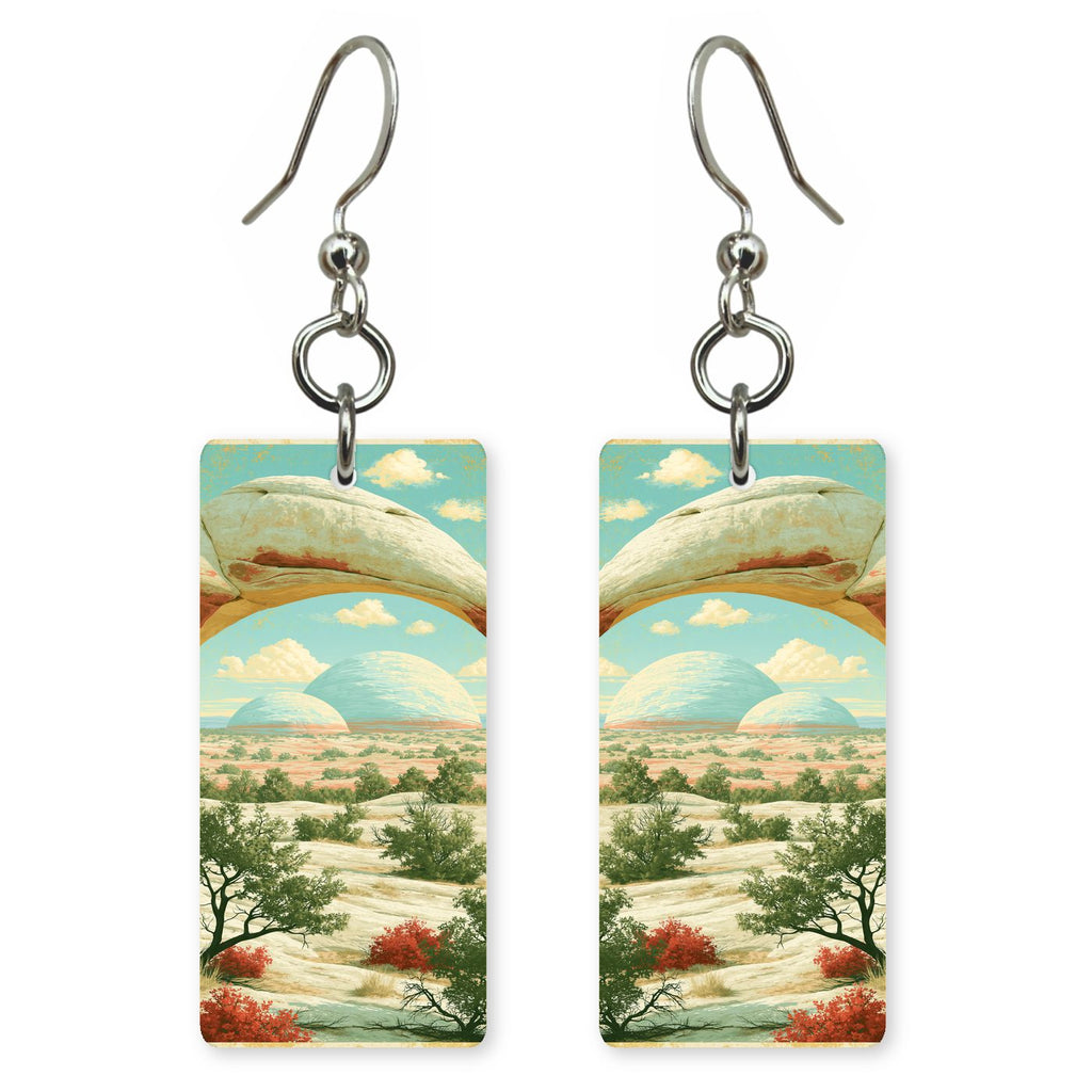 Hickman Bridge Natural Arch — She's Choosing earrings, shown as a pair