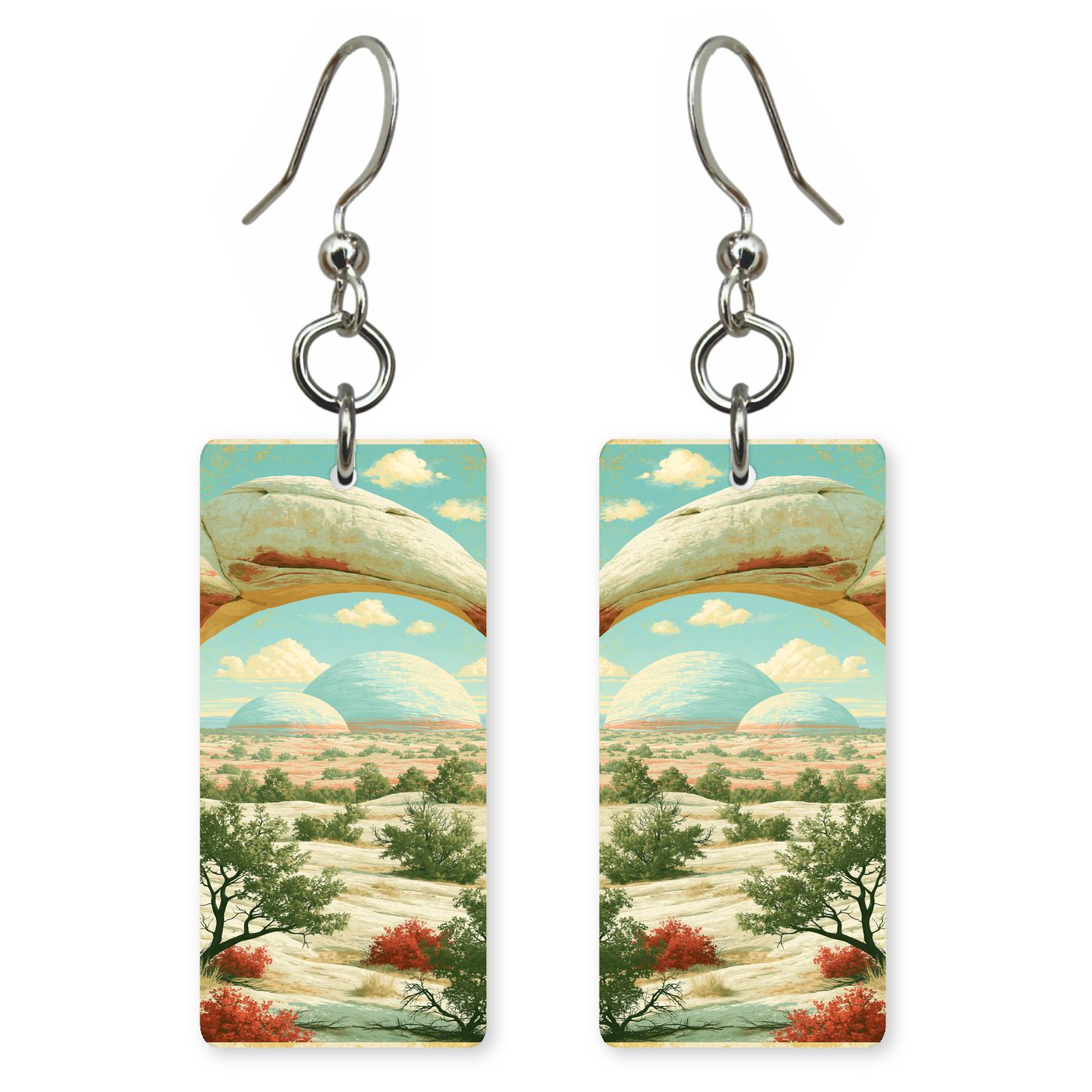 Hickman Bridge Natural Arch — She's Choosing earrings, shown as a pair