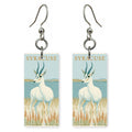 Antelope Island Text Syracuse — She's Choosing earrings, shown as a pair