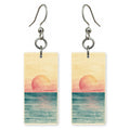 Lake Sunset Text Ogden — She's Choosing earrings, shown as a pair