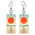 Land-speed Racer Streaking Across — She's Choosing earrings, shown as a pair
