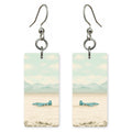 Land-speed Racer Streaking Across — She's Choosing earrings, shown as a pair