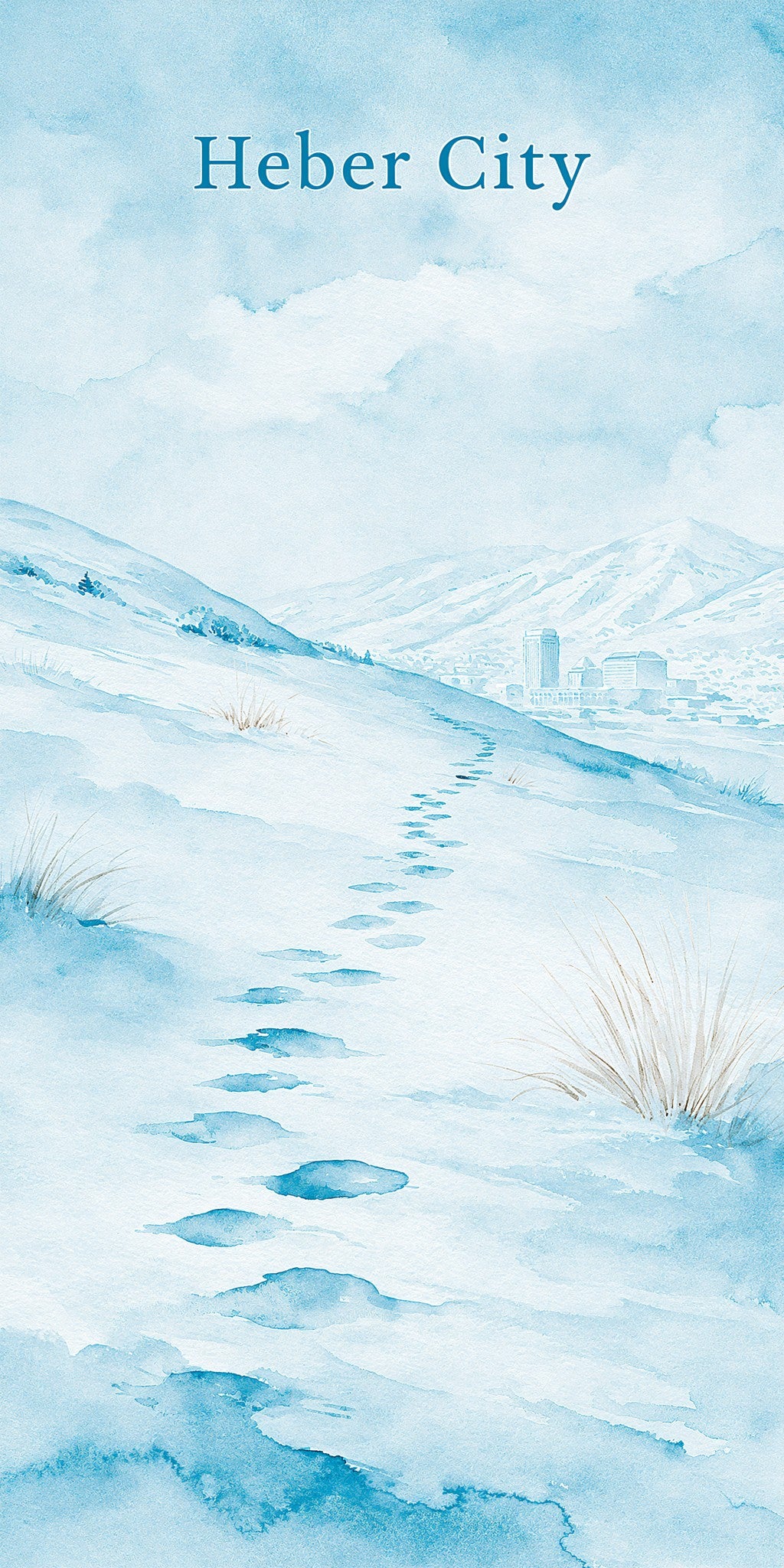 Powder Slopes Text Heber — full design art