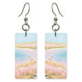 Pronghorn Ridgeline Above Pink-tinted — She's Choosing earrings, shown as a pair