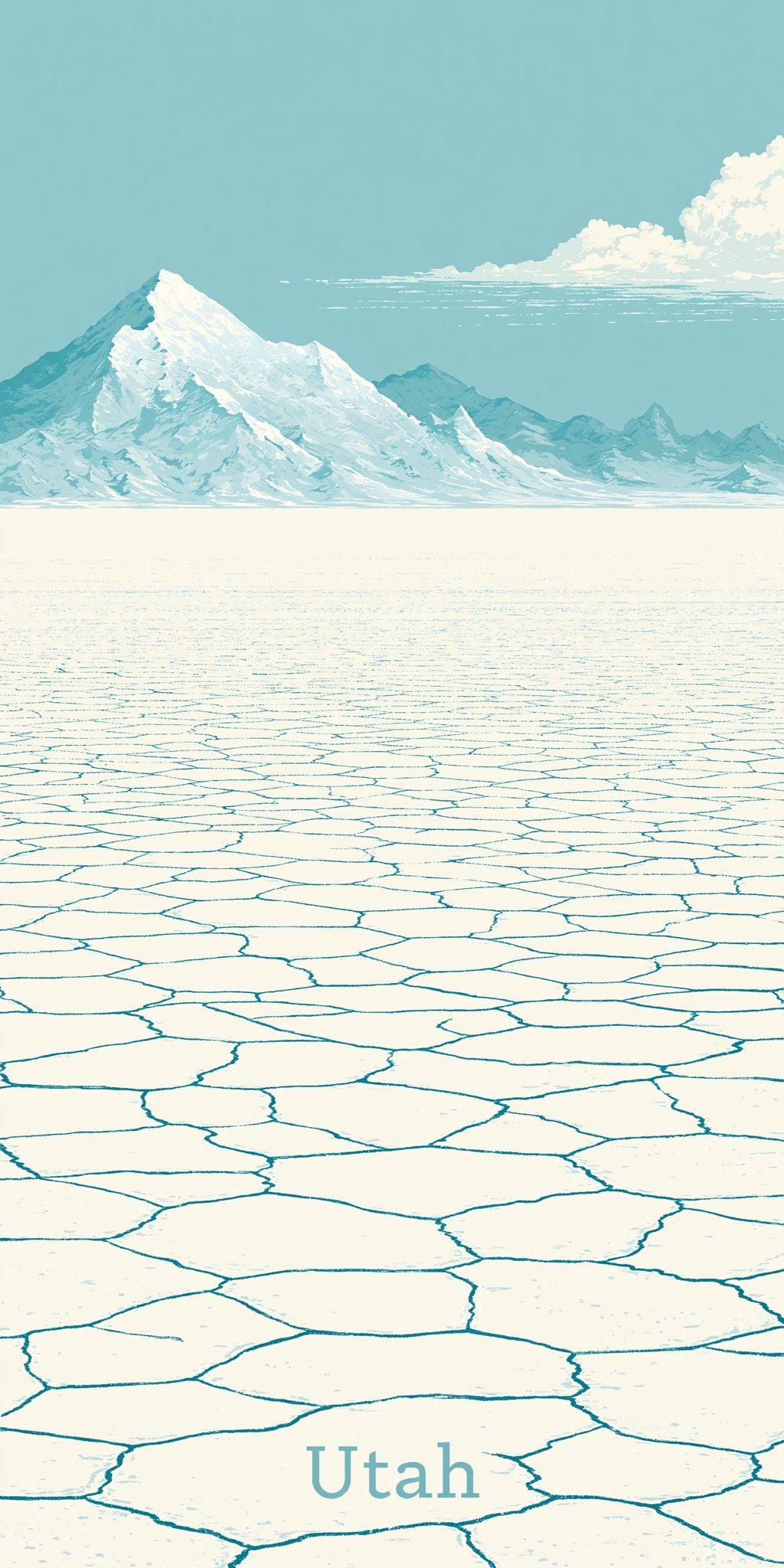 Salt Flats Text Utah — full design art
