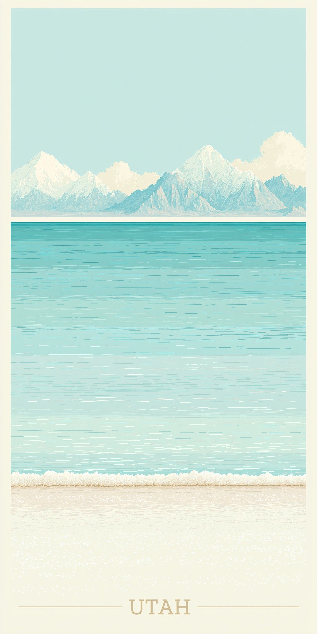 Salt Flats Text Utah — full design art