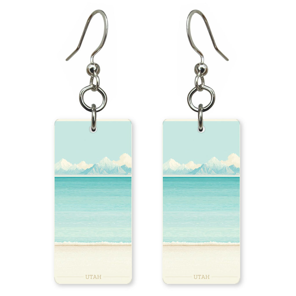 Salt Flats Text Utah — She's Choosing earrings, shown as a pair