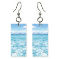Salt Polygon Texture Close-up — She's Choosing earrings, shown as a pair