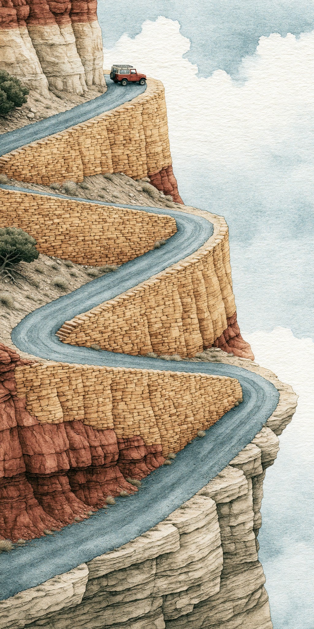 Shafer Trail Switchbacks Zigzagging — full design art
