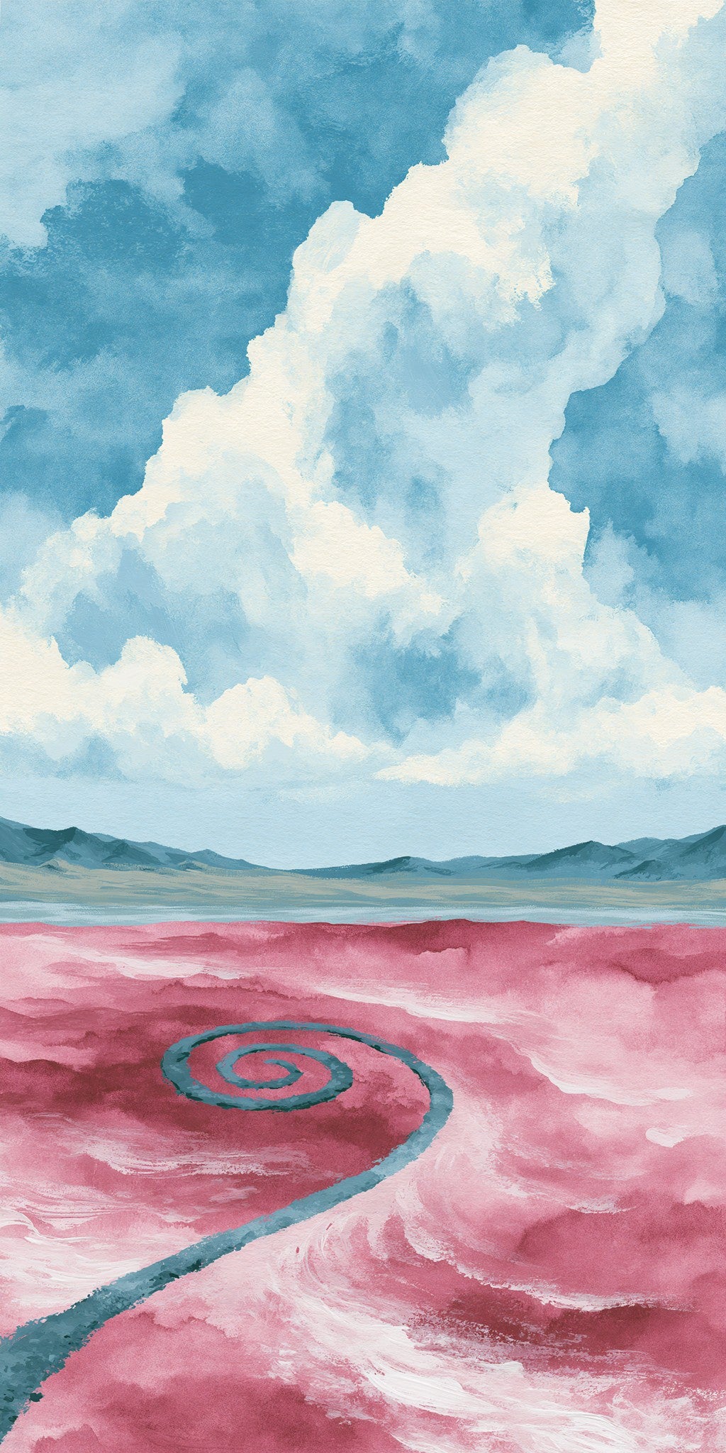 Spiral Jetty Earthwork Coiling — full design art